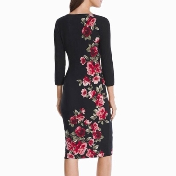 WHITE HOUSE BLACK MARKET Reversible Floral Dress- Size Small - Picture 2 of 8